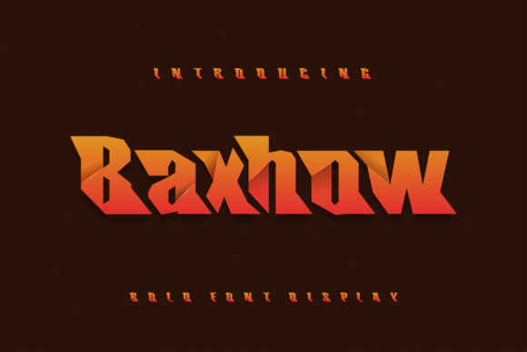 Baxhow: A Modern Display Font for Editorial Design