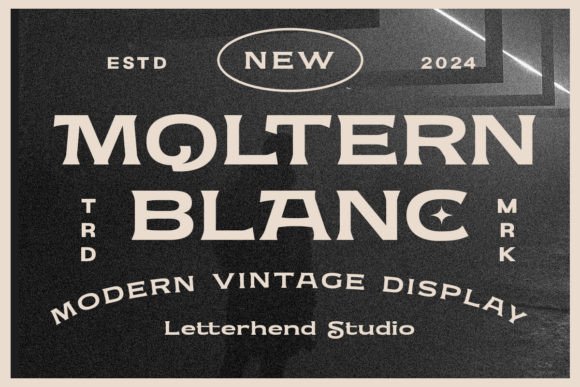 Exploring Moltern Blanc: A Vintage Display Font for Modern Branding