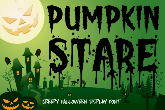 Pumpkin Stare: A Spooky Yet Playful Display Font for Brands