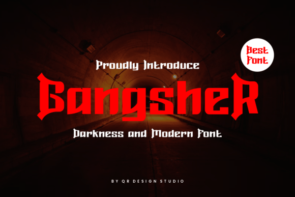 Unleash Eerie Elegance with Gangsher Font